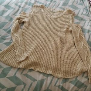Cold shoulder sweater